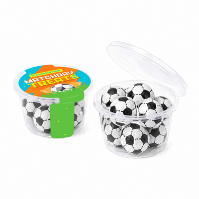 Matchday Treats - Eco Maxi Pot - Chocolate Footballs