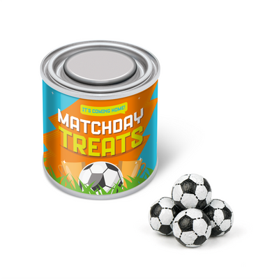 Matchday Treats - Small Paint Tin - Chocolate Footballs