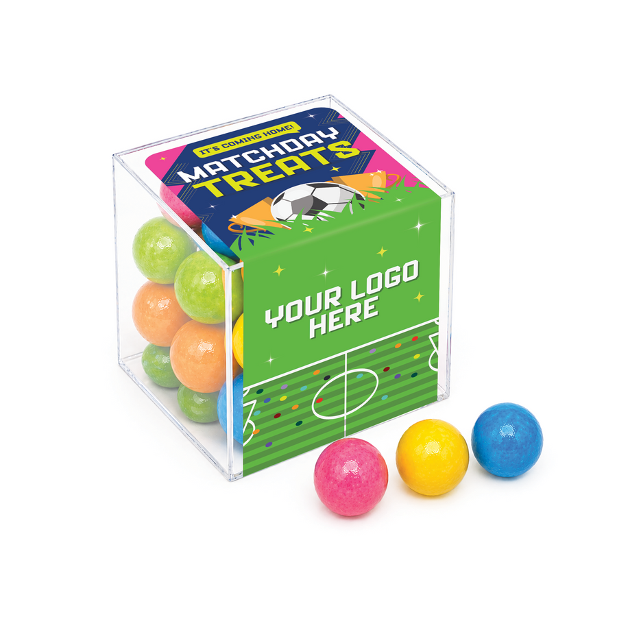 Matchday Treats - Clear Cube - Bubblegum Balls