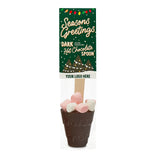 Winter Collection `25 - Eco Info Card - Hot Choc Spoon - Dark Chocolate - Mini Marshmallows