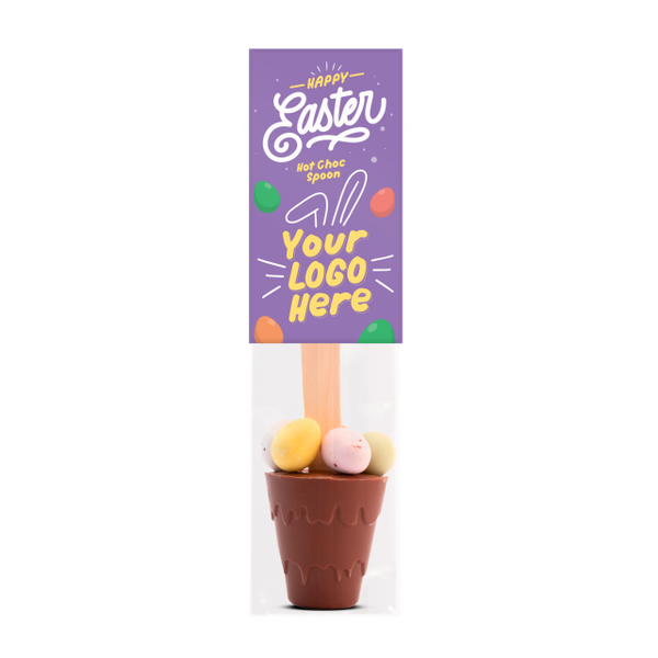 Easter - Eco Info Card - Hot Choc Spoon - with Speckled Eggs