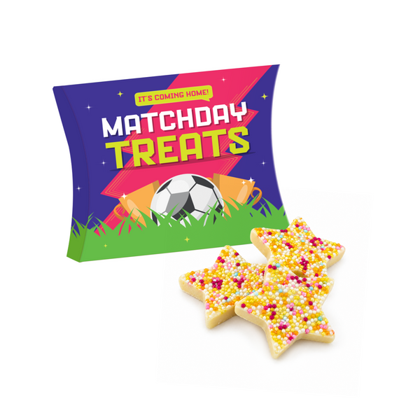 Matchday Treats - Eco Large Pouch Box - White Choc Jazzie Stars