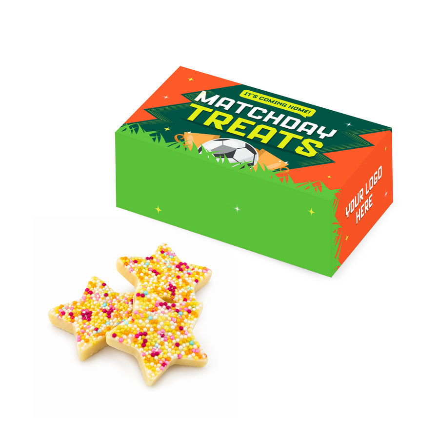 Matchday Treats - Eco Maxi Box - White Choc Jazzie Stars