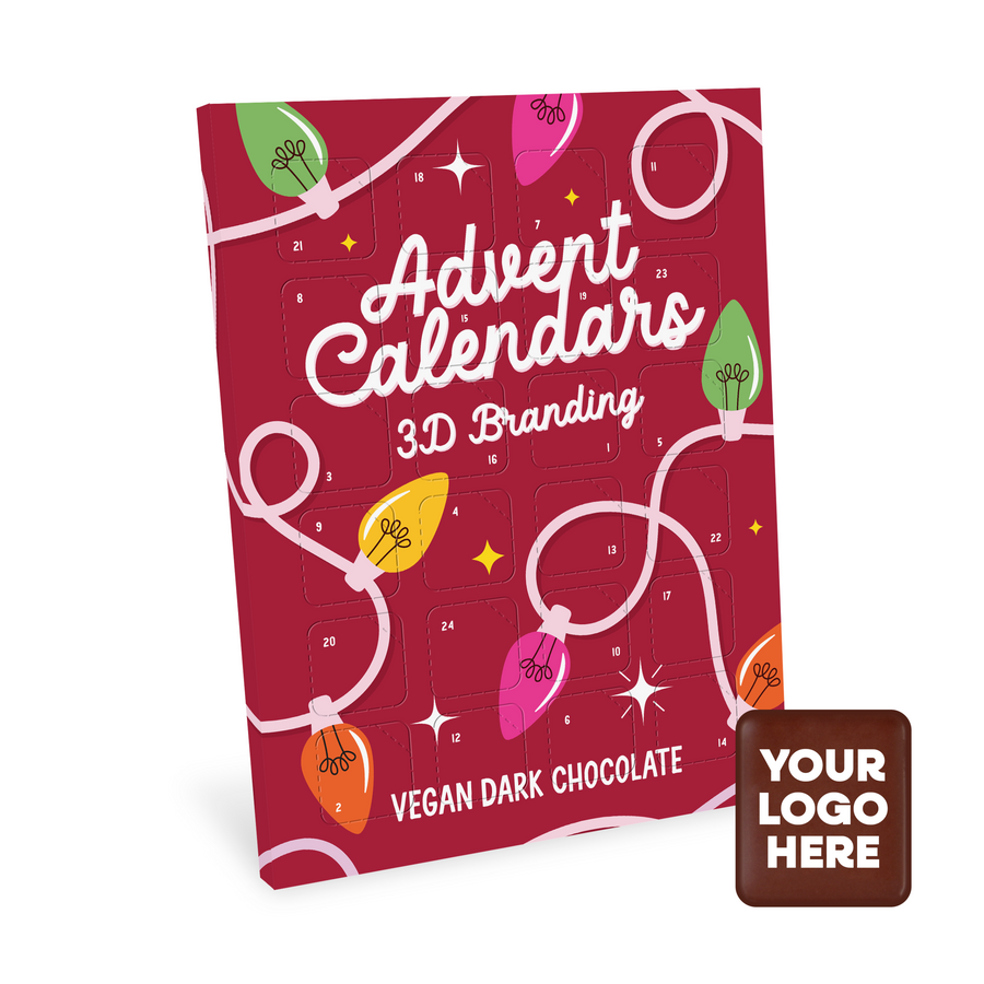 Advent Calendars - Maxi Advent Calendar - Vegan Dark Chocolate - 70% Cocoa - 3D Branding