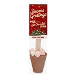 Winter Collection `25 - Eco Info Card - Hot Choc Spoon - Milk Chocolate with Mini Marshmallows