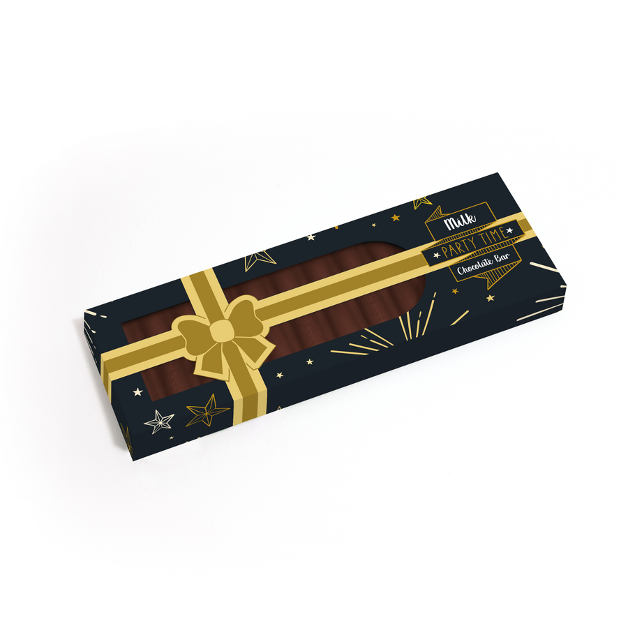 Party Time - Eco 12 Baton Bar Box - Milk Chocolate³ - Present Box - 35% Cocoa